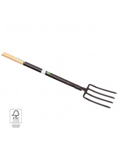 Forca per terreno con manico in legno