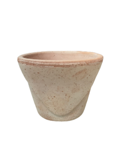 Baby pot liscio geometrico etrusco terracotta tondo Ø12