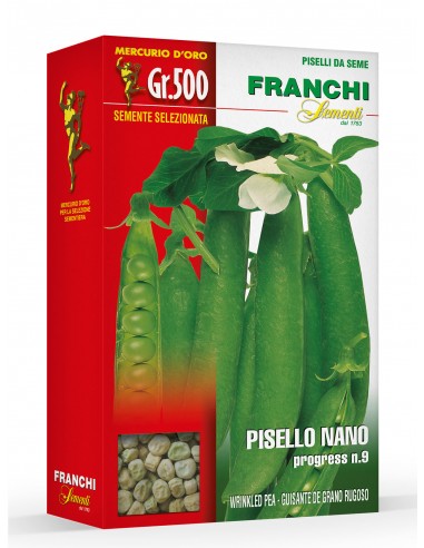 Semi di Pisello a Grano Rugoso (Nano) Progress n. 9 500 gr