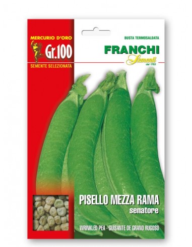 Semi di Pisello a Grano Rugoso (Mezza Rama) Senatore 100 gr