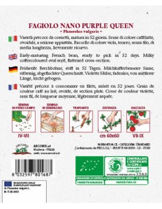 Semi di Fagiolo Nano Violetto BIO 15 gr 2