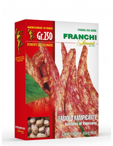 Semi di Fagiolo Rampicante Borlotto Vigevano 250 gr