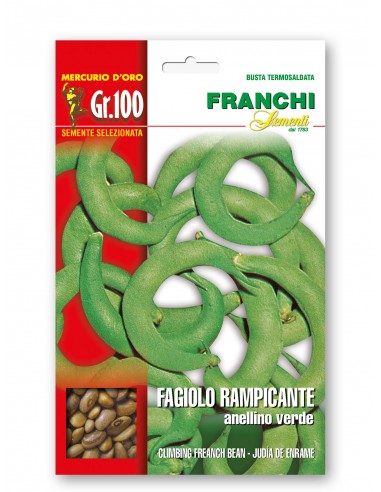 Semi di Fagiolo Rampicante Anellino Verde 100 gr