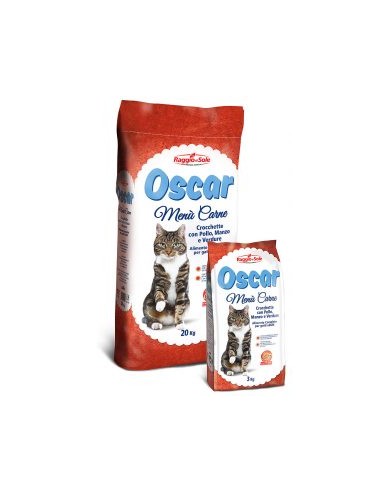 Croccantini Oscar gatto menù carne - 3 kg